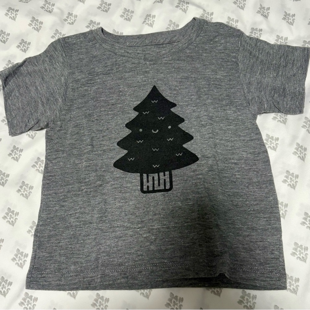 Gray Kids T-Shirt with Tree Design